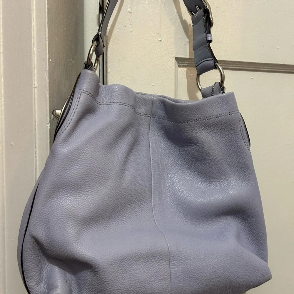Coach Light Purple Leather Shoulder Bag - Picture 6 of 8